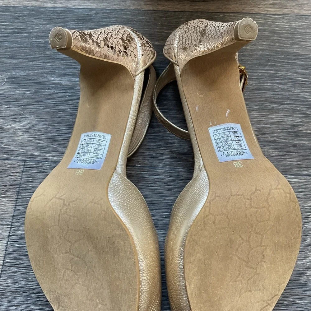 Soul Naturalizer Gold Ankle Strap Sandals Women’s Open Toe Dress Heels Size 8 - Picture 6 of 6